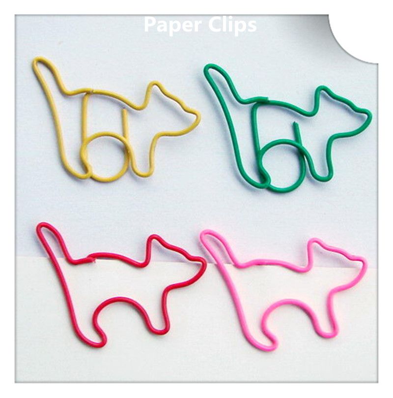 2021 Cute Cartoon Kitty Cat Shape Paper Clips Animal Bookmark Memo Clip