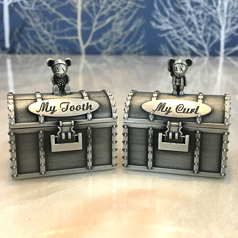 2020 Pirates Treasure Chest Shape First Tooth And First Curl Boxes Baby