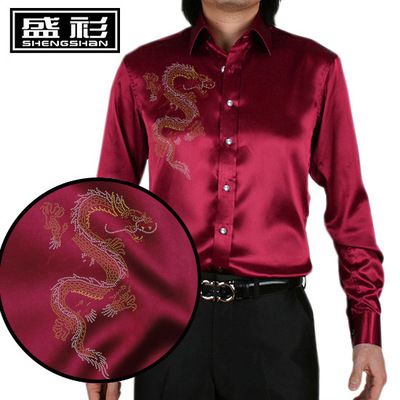 mens silk polka dot shirt