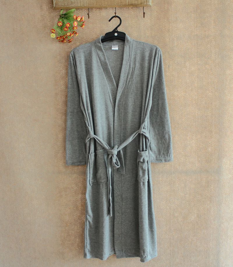 2020 Bath Robe Men Cotton Summer Waffle Robe Soft And Comfortable Long