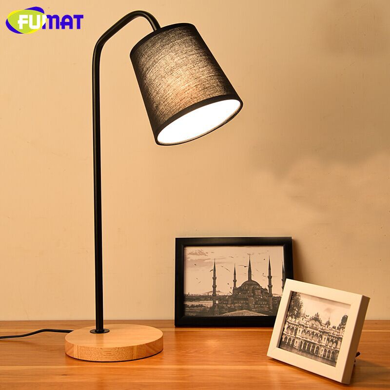 Best Fumat Nordic Simple Wood Led Table Lamp Creative Warm Bedroom Best Fumat Nordic Simple Wood Led Table Lamp Creative Warm Bedroom Beside Light Study Desk E27 Holder Black White Fabric Shade Under 76 39 Dhgate