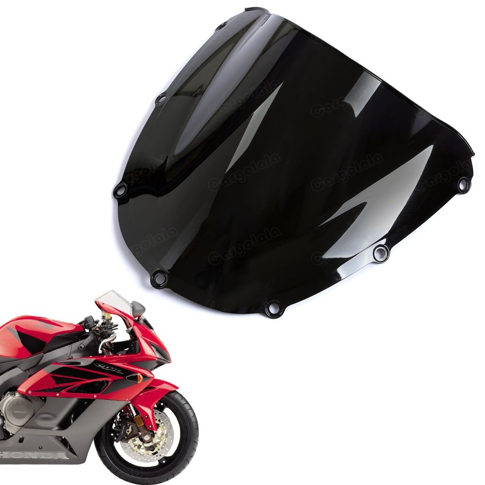 Black Double Bubble Windscreen Windshield For Honda CBR900/954RR 2002