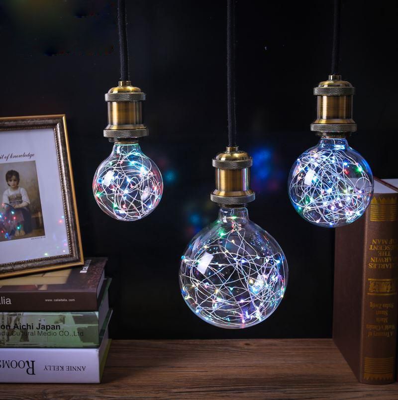 vintage globe edison light bulb led starry string lights indoor edison bulb string lights