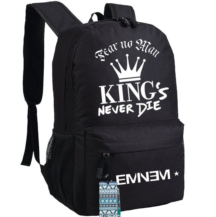 2019 Pop Eminem Backpack Rap God School Bag King Never Die Daypack Hot