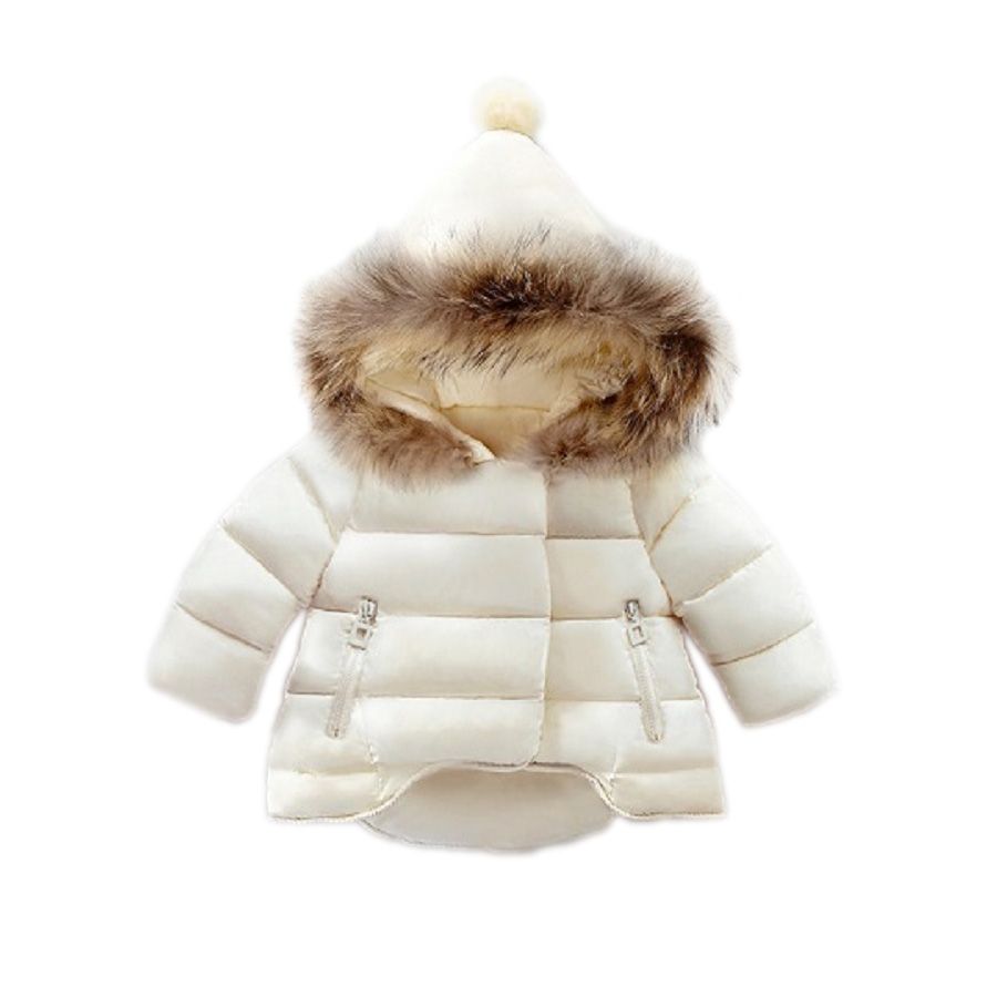 Cute Baby Girl Parkas Coat Solid Cotton Overcoat For 1 6yrs Girls