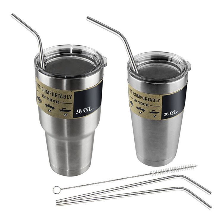 YETI STAINLESS STEEL DRINKING STRAWS With Cleaning Brush Set Retail