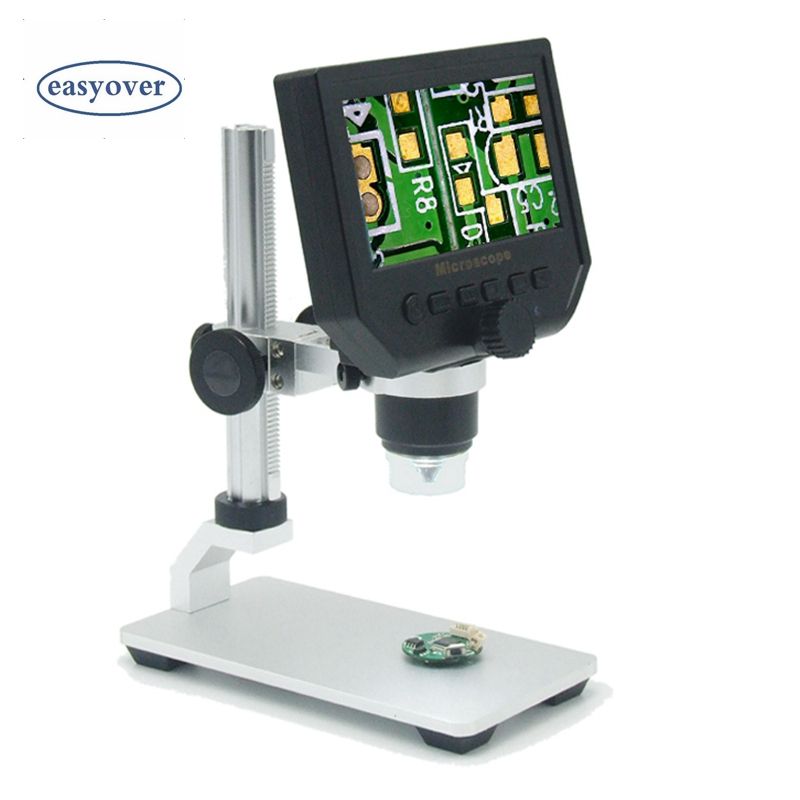 2019 Portable 600X 3.6MP Digital Microscope 4.3 LCD Electronic HD Video