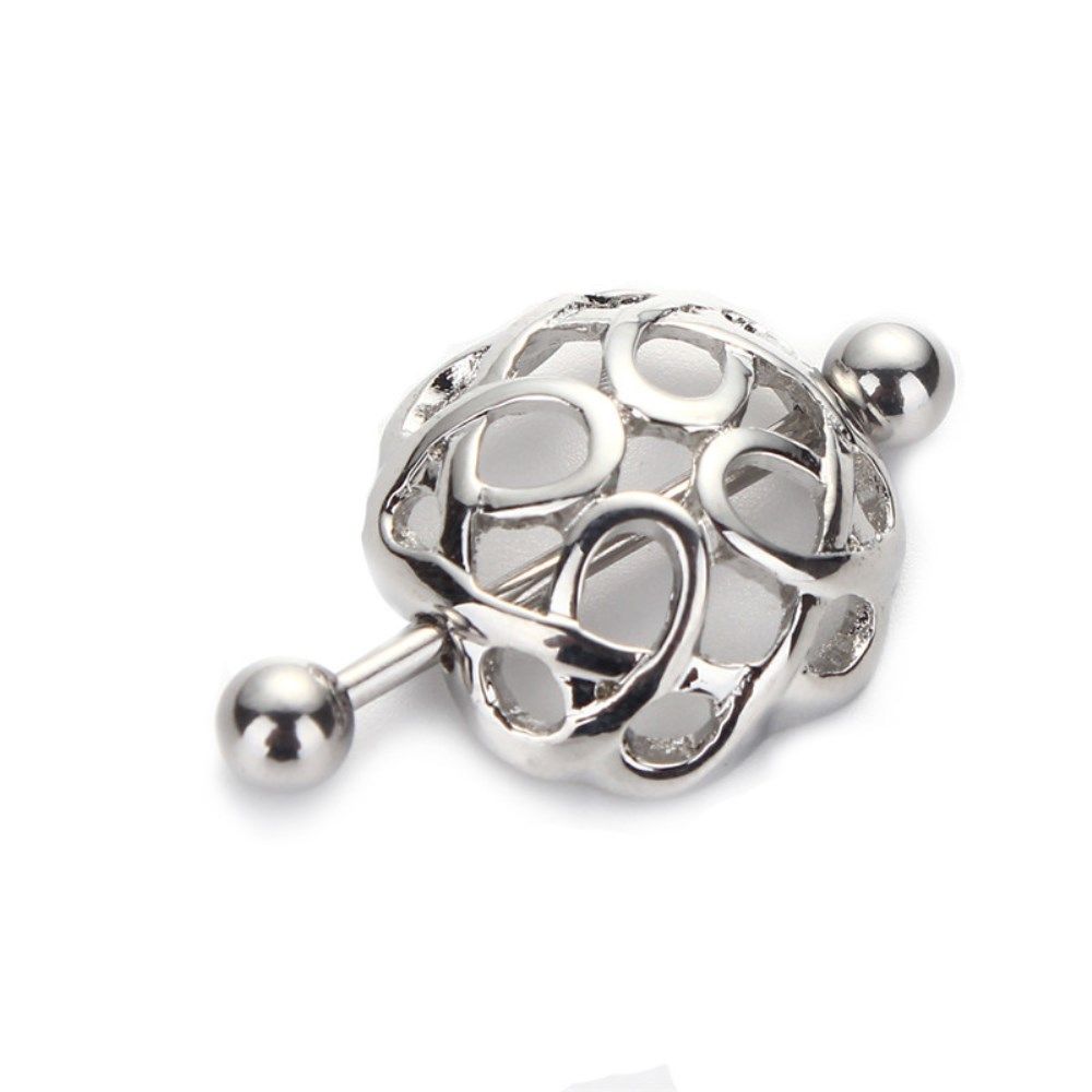 2021 Hollow Sexy Pierced Nipple Rings Bars 14G 316L Surgical Steel