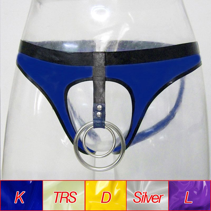 High Quality Men Latex Rubber G Thongs Sexy T Back Panties Shorts Briefs Crotchless 