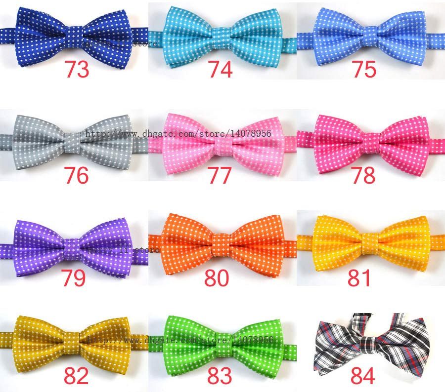 Children Baby Dot Embroidery Adjustable Bow Ties Kids Boys Formal ...