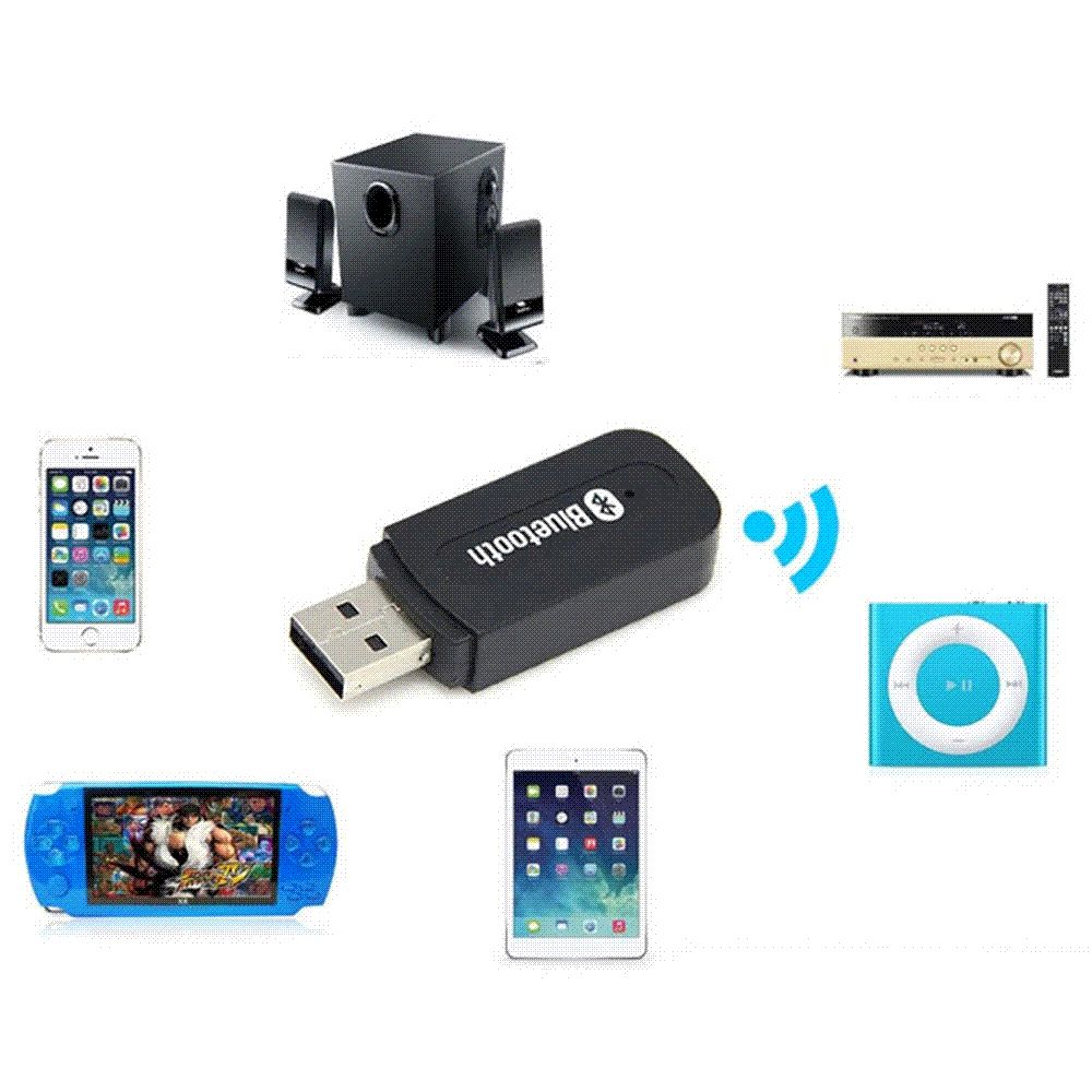 USB Wireless Bluetooth 3.5mm Music Audio Car Handsfree Receiver Adapter