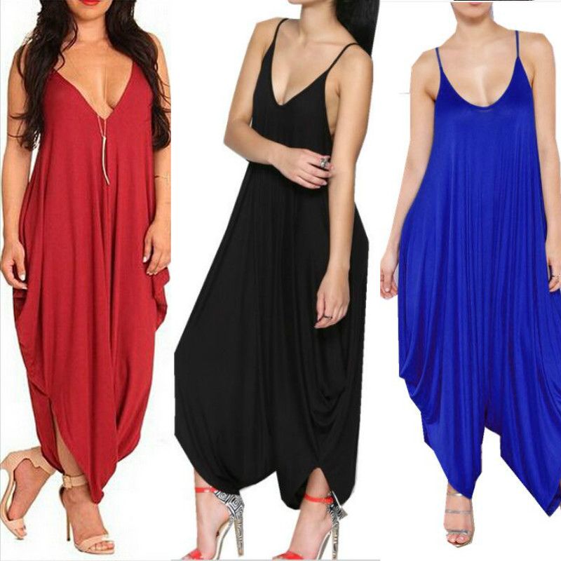 2019 2016 Summer Womens Harem Romper Jumpsuit Coveralls Playsuit With ...