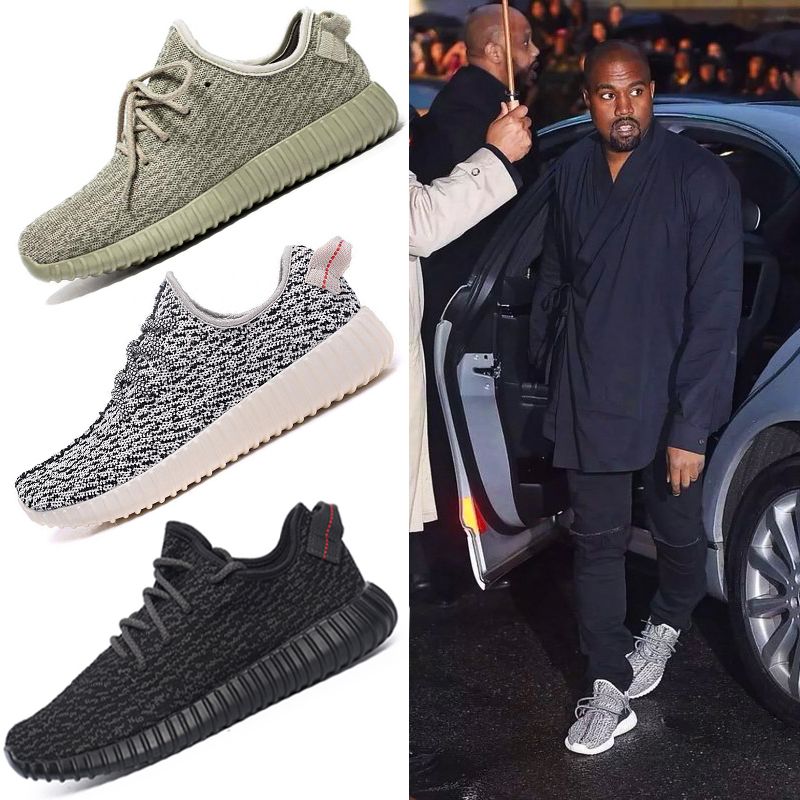 Kanye West Boost 350 Sneakers Fashion 1:1 Top Quality Pirate Black ...