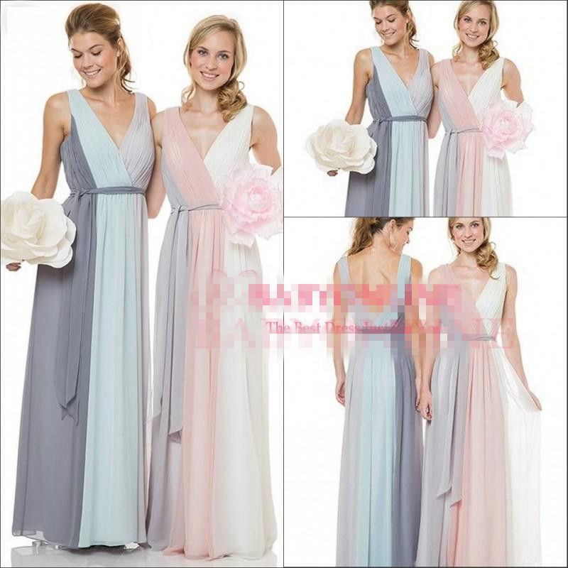 two tone chiffon dress