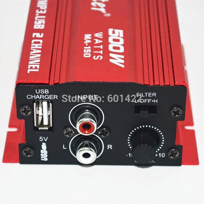 Hot Sale Car Audio Amplifier 500W 2 Channel Mini Hi Fi Stereo Audio