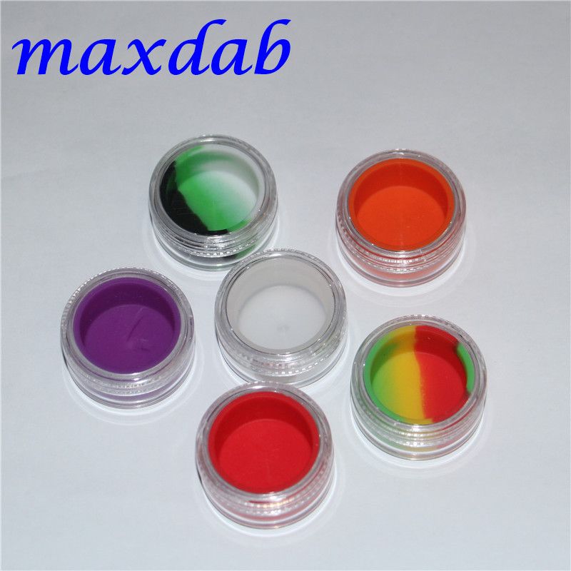New 3ml Acrylic Wax Containers Silicone Jar Dab Wax Containers Silicone