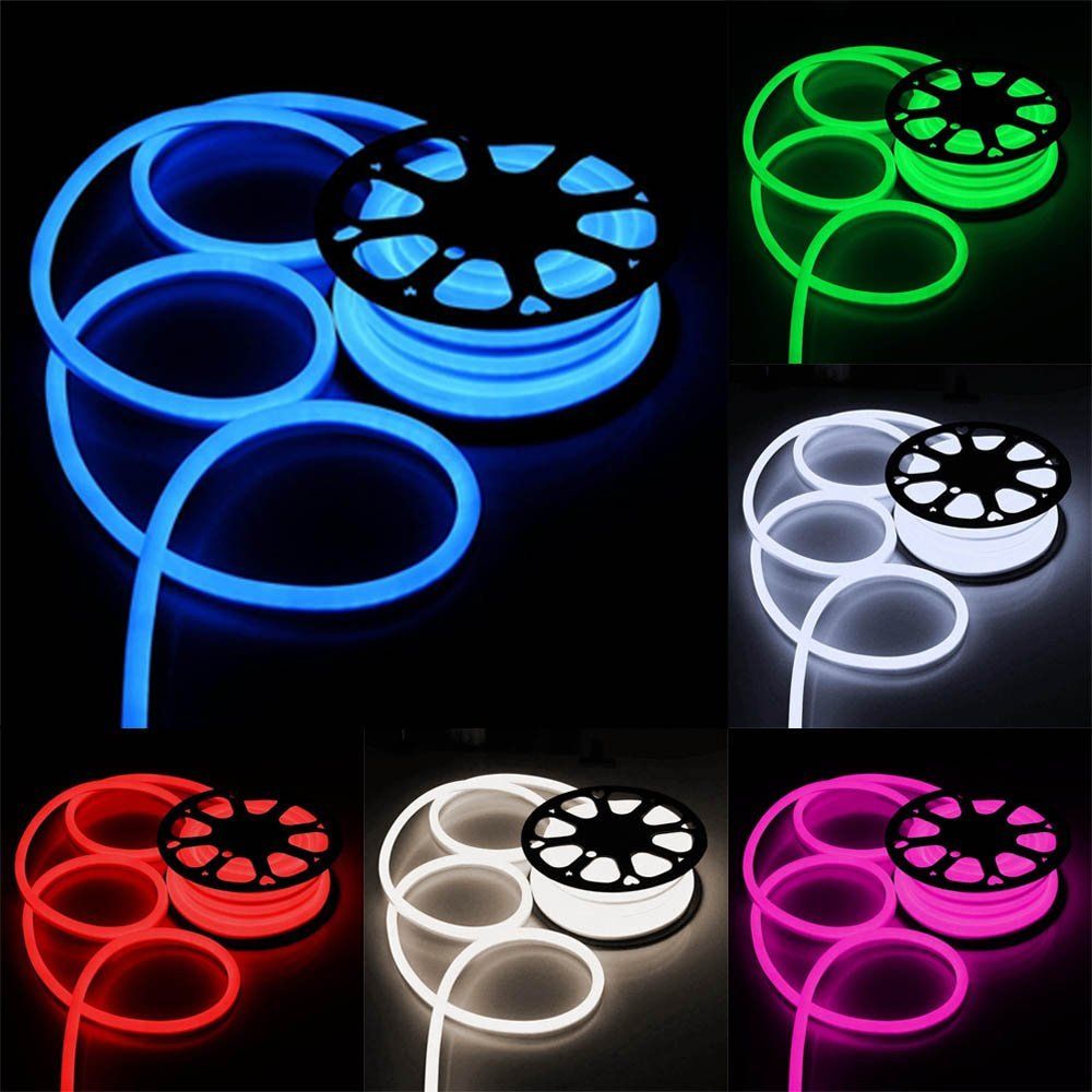 100m Rope Led Lights Smd2835 120 110v 120v Flexible Neon Stripe 100m Rope Led Lights Smd2835 120 110v 120v Flexible Neon Stripe Light Cool White Decor Lighting Outdoor Xmas Decorating Sign