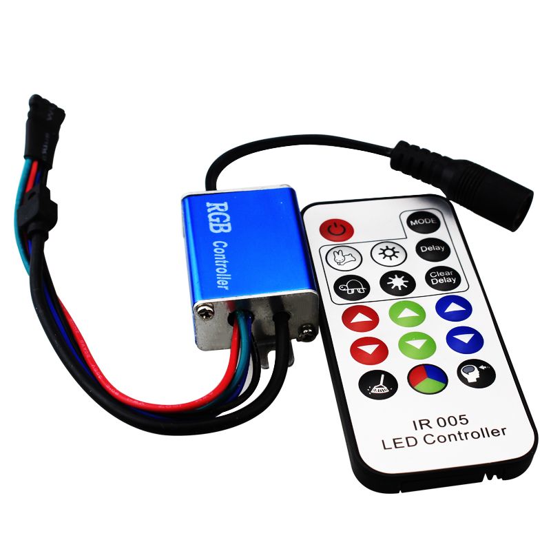 2019 12A DC 12V 24V LED RGB Controller Waterproof IP65 With IR Remote