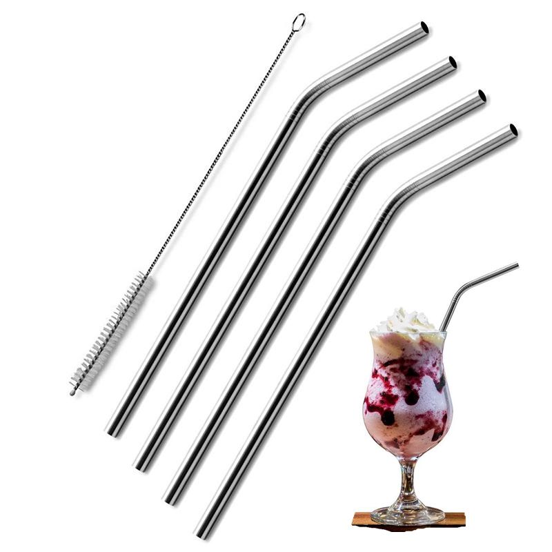 Customized Logo Reusable Straws Stainless Steel Drinking Straws ECO