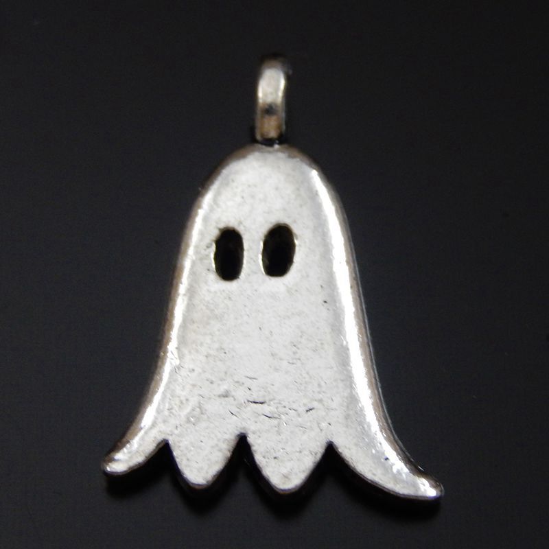 2020 Antique Silver Alloy Ghost Pendant Charms Jewelry Finding 14*20mm