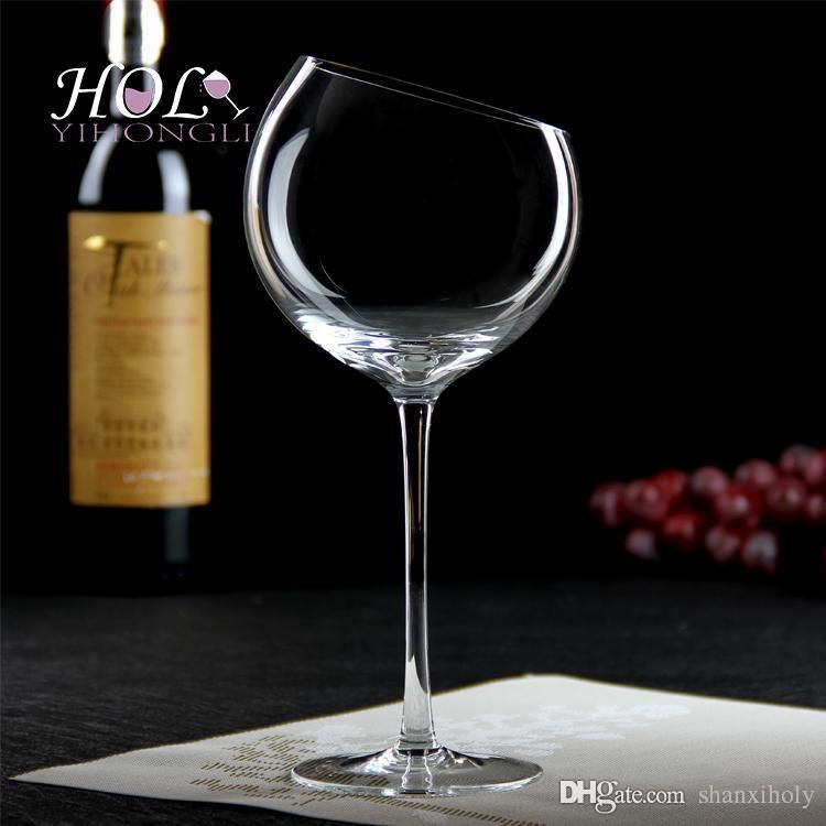 2020 Stock Large Glass Oblique Mouth Red Wine Glass Lead Free Crystal