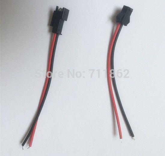 2019 2 Pin Sm Plug Female Male Connector Cable Plug With Wire Led