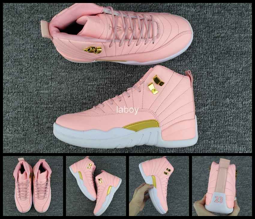 2017 New 12 XII Women Basketball Shoes Pink 12s Womens Sneakers Cheap