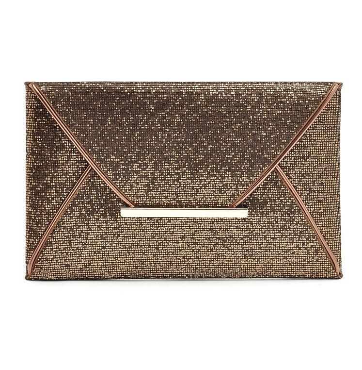 Luxury Shiny Hand Bags Big Envelope Clutch Bag Glitter Ladies Wedding