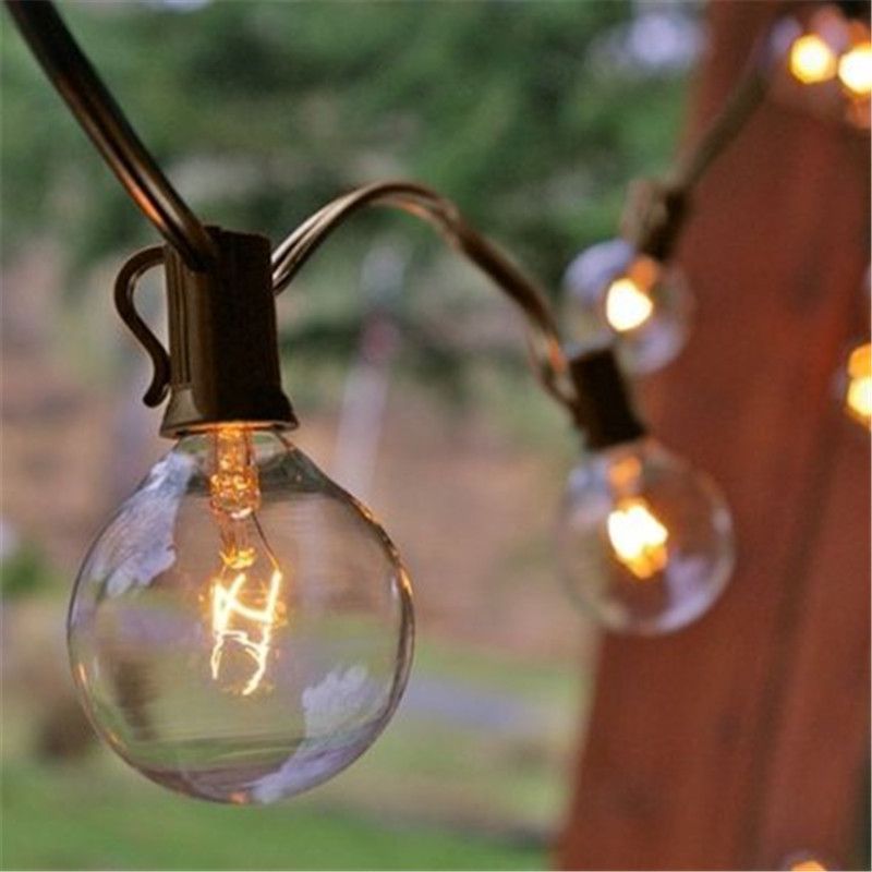 Whole 35x 10m Clear Globe G40 String Lights Set Bulbs Included Whole 35x 10m Clear Globe G40 String Lights Set Bulbs Included Patio Light Holiday Balcony Strings