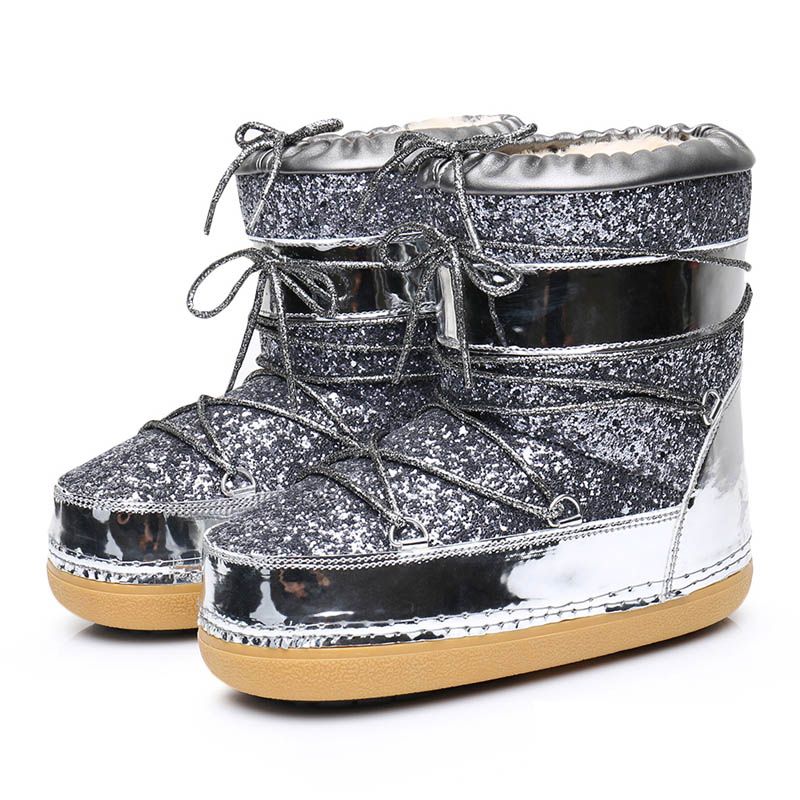 gold and silver boots
