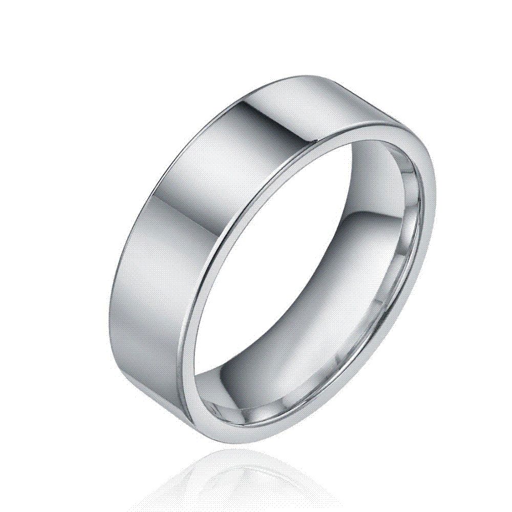 8mm Fashion Silver Tungsten Carbide Ring Men Tungsten Wedding Rings
