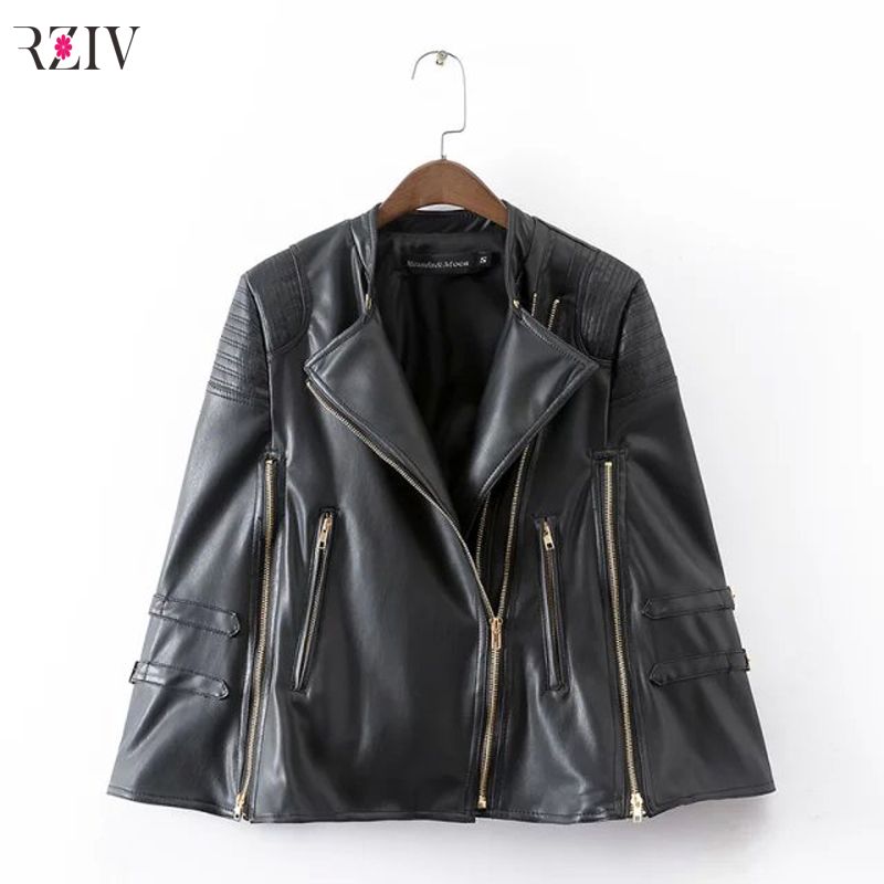 2019 Whole 2018 Gold Zipper Pu Leather Cape Coat And Black 2019 Whole 2018 Gold Zipper Pu Leather Cape Coat And Black Jacket Women From Maluokui 60 48 Dhgate Com