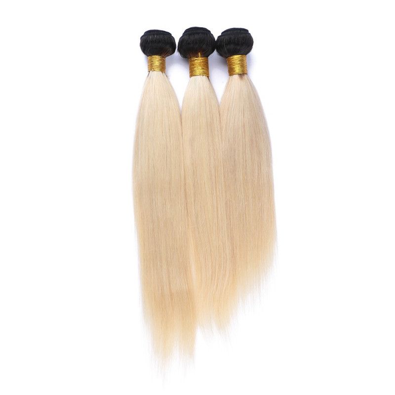 Russian Blonde Ombre Human Hair Bundles 9a 1b 613 Ombre Hair Black