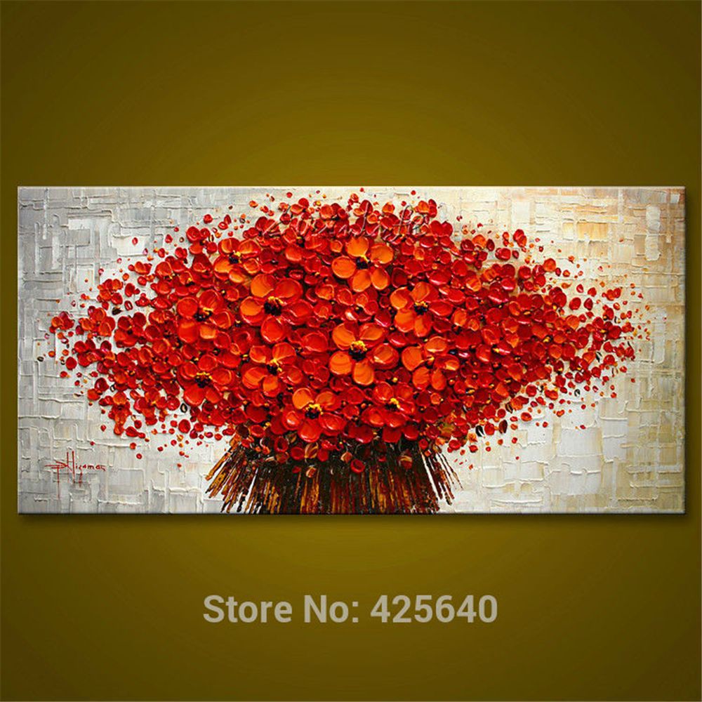 2018 Wall Painting Flower Hand Painted Palette Knife 3d Texture 2018 Wall Painting Flower Hand Painted Palette Knife 3d Texture