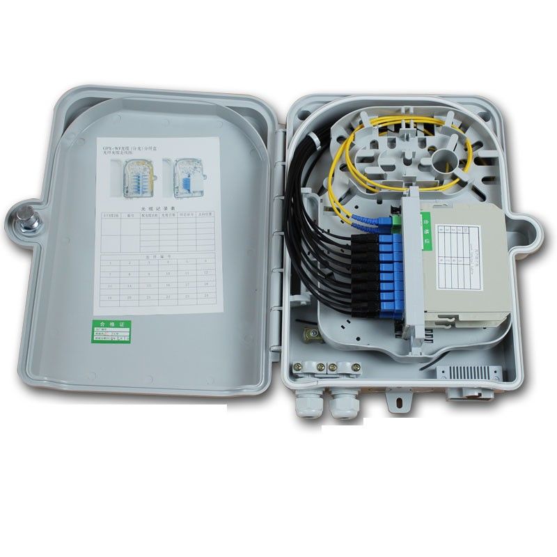 16 Core Fiber Optic Termination Box 16 Port Optical Fiber Distribution