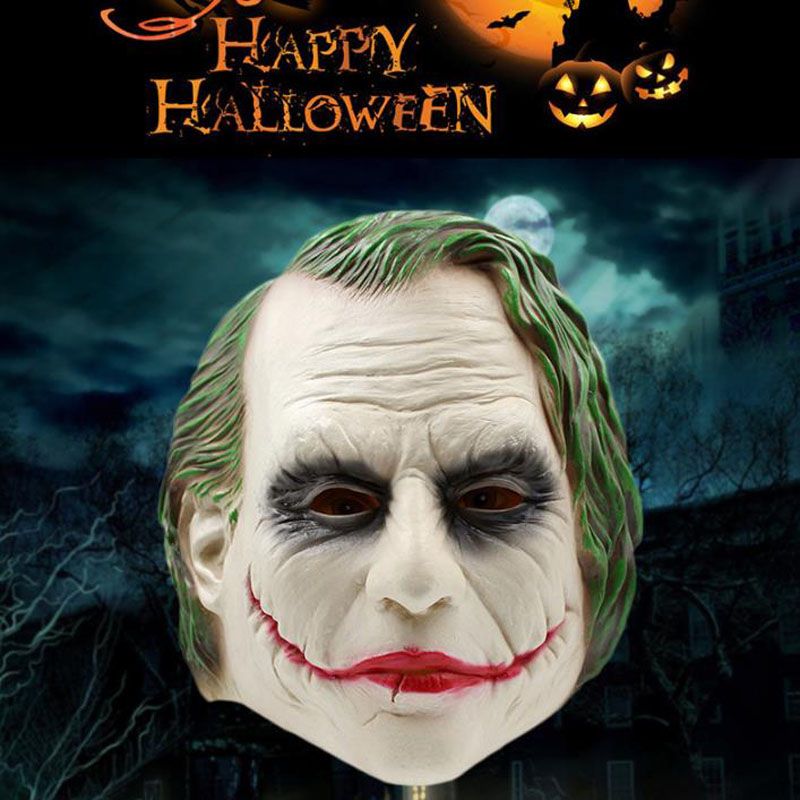 Joker Mask Realistic Batman Clown Costume Halloween Mask Adult Cosplay