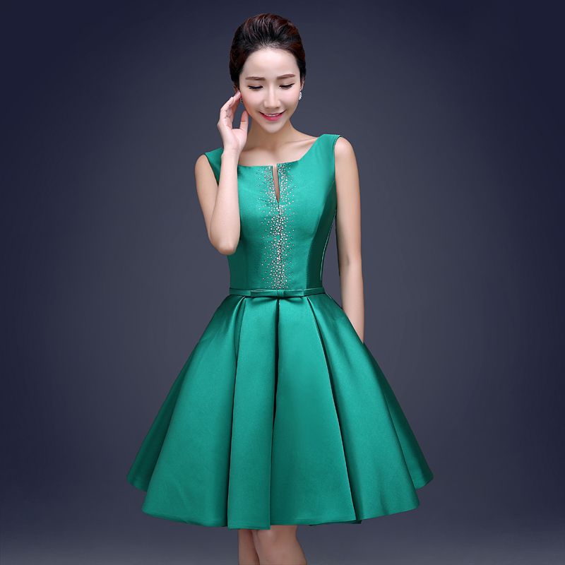 vestidos de tela raso cortos