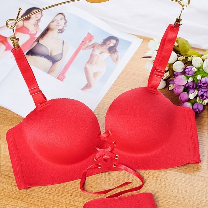 2021 MOXIAN/Pull Up Bra Sets Sexy Charm Front Strap Design Elastic Ease