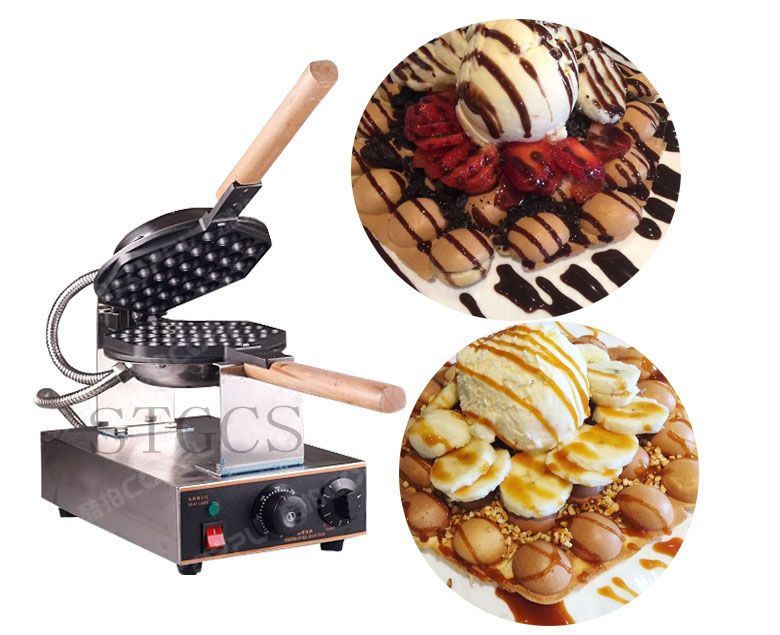 2021 Electric 110V 220V Bubble Egg Waffle Maker Hong Kong Waffle