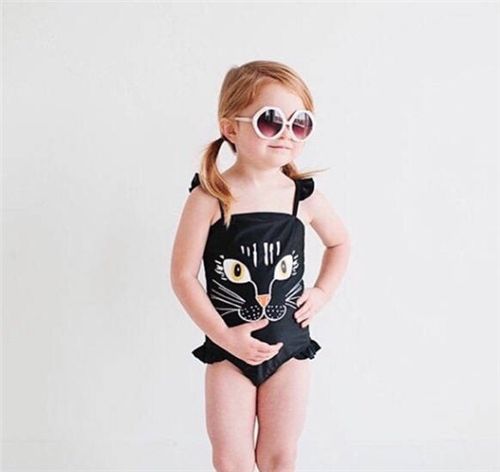 girls cat swimsuit