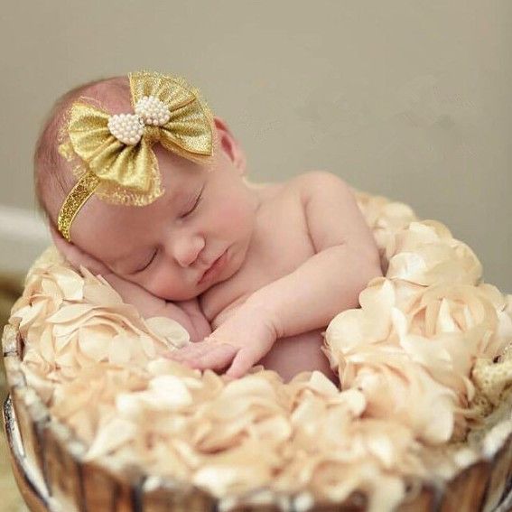 gold infant headband