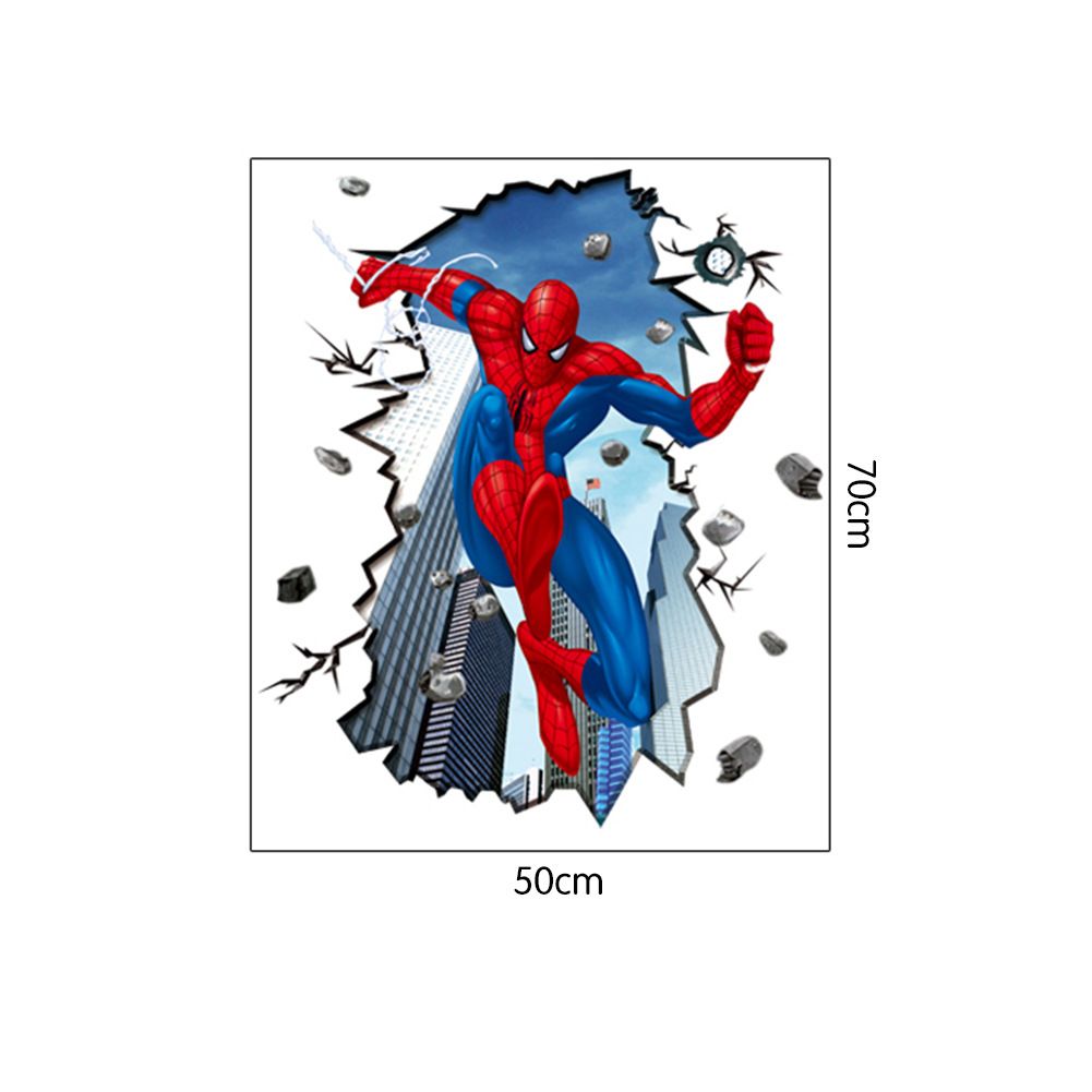 Spiderman Wall Art 3d effect scene spiderman wall art stickers decal for home decor Spiderman Wall Art 3d effect scene spiderman wall art stickers decal for home decor