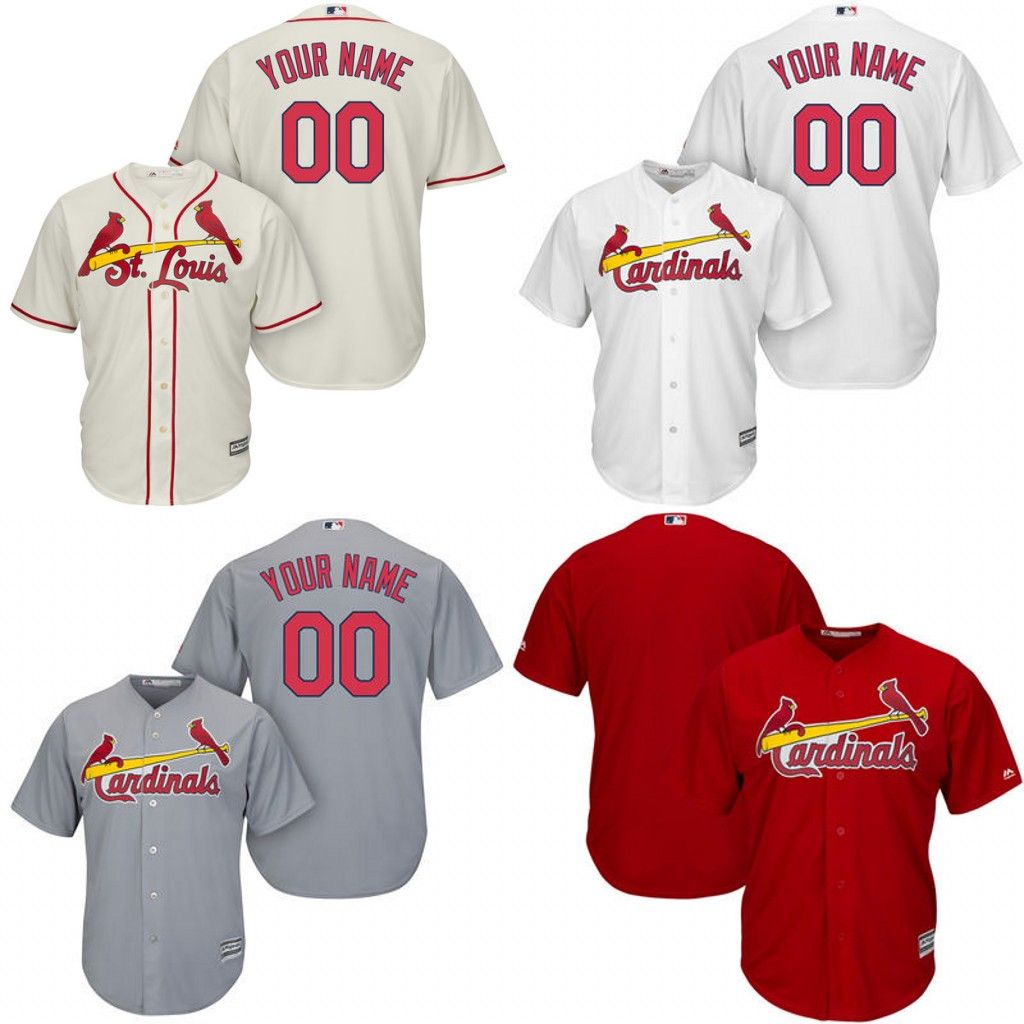 Kids' St. Louis Cardinals Customized Gray Jersey Kids' St. Louis Cardinals Customized Gray Jersey