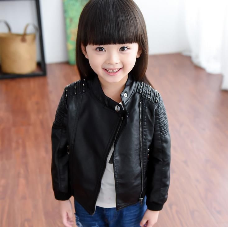 Leather Coats For Girls Fashion Women S Coat 2018 Cool 2018 Girls Jackets Kids Pu Leather Jacket Girl Rivet