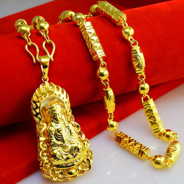 Wholesale Vietnam Jinsha Gold Necklace Men Thick Heavy Domineering ...