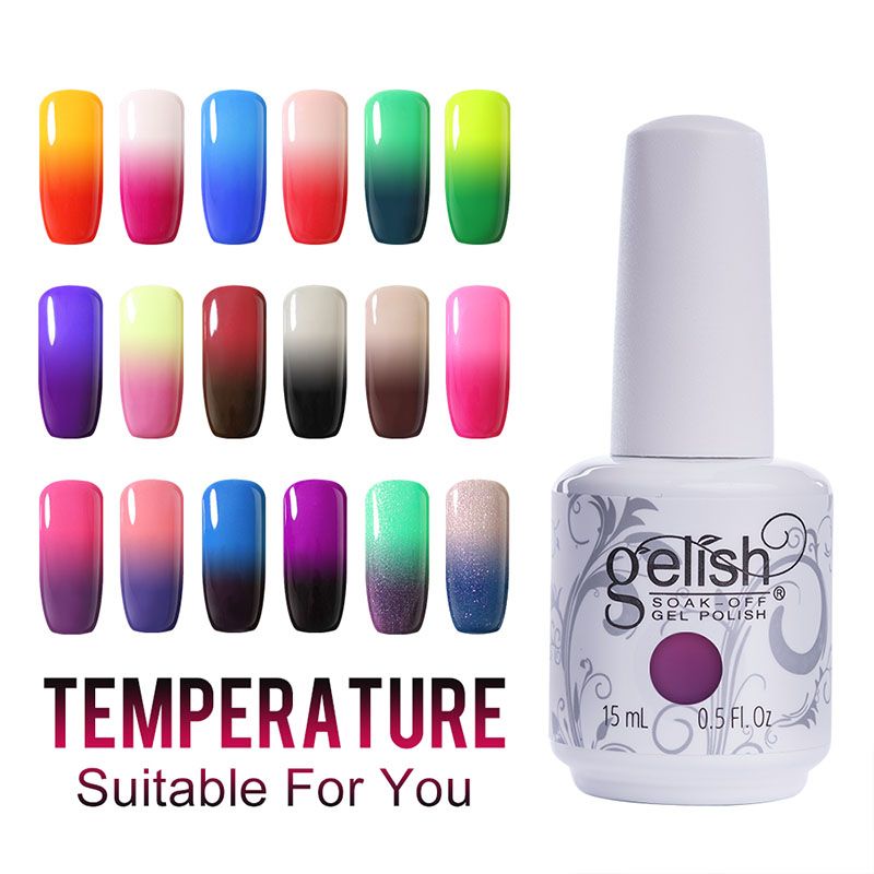 Any Gel Polish Gelish Nail Art Soak Off Uv Led Lamp Temperature Gel