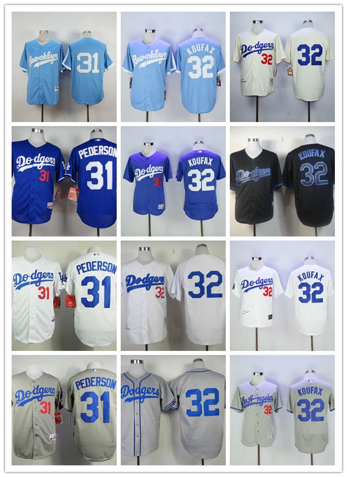 2020 Mens Los Angeles Dodgers Jersey 31 Joc Pederson 32 Sandy Koufax