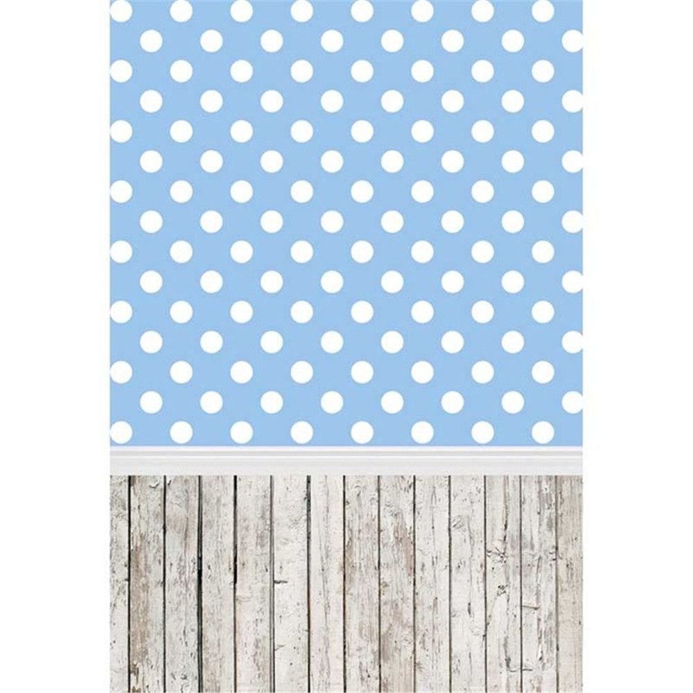 2018 Blue Wall White Polka Dots Photography Background Vinyl Baby 2018 Blue Wall White Polka Dots Photography Background Vinyl Baby Newborn Photo Studio Portrait Prop Kids Photographic Backdrops Wood Floor From