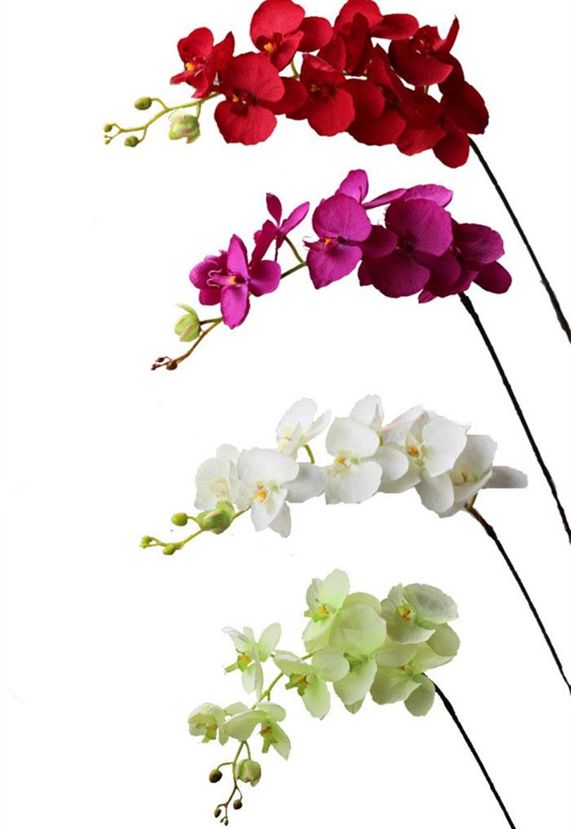 2019 Artificial Orchid Flowers Long Stem Fake Flowers Single Vanda Phalaenopsis Cymbidium For