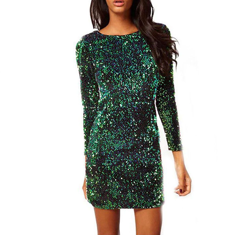 Discount 17 Fashion Autumn Glistening Sequin Cocktail Club Party Top Shimmer Glam Glitter Plus Size Fashion Dress Slim Fitting Top Street Style Dresses Online Shop Dhgate Com